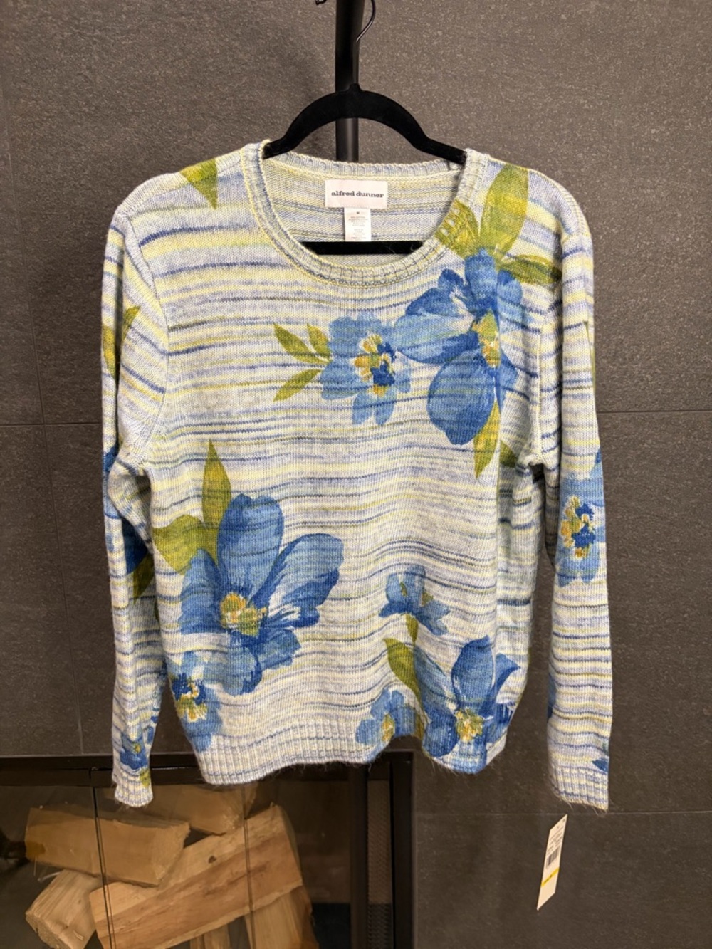 Alfred Dunner Floral Knit Sweater Size Medium
